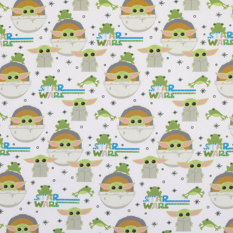 Drap-housse pour lit de bébé standard NoJo Star Wars The Mandalorian Grogu