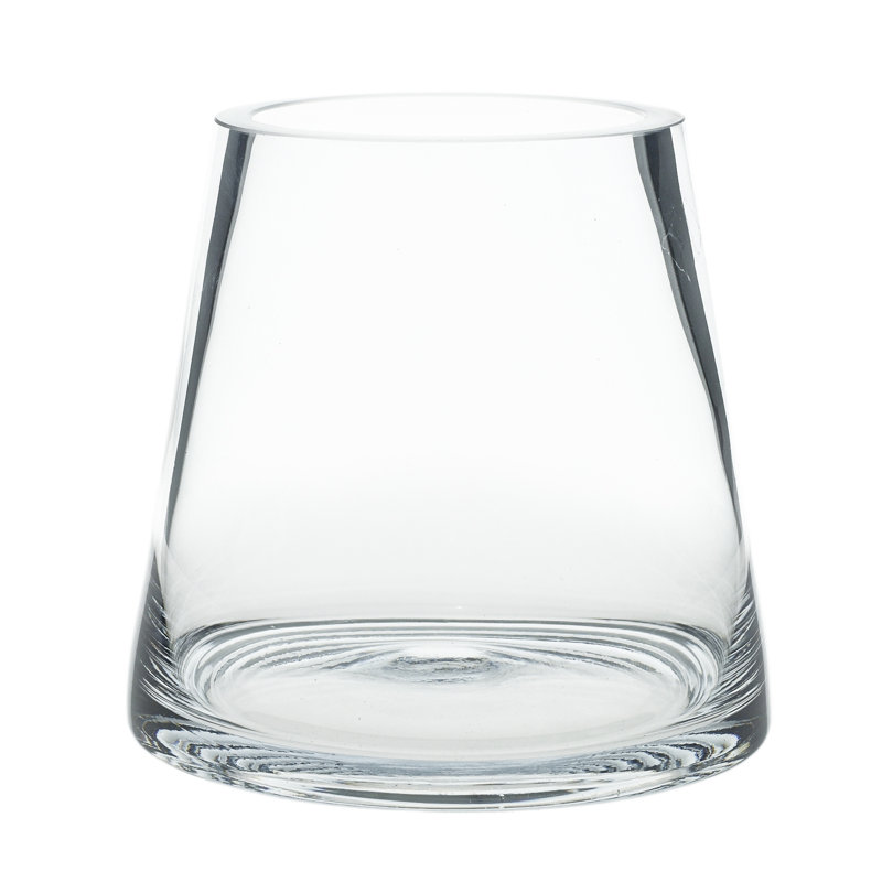 Eske Handmade Glass Table Vase, 5" H x 5.4" W x 5.4" D