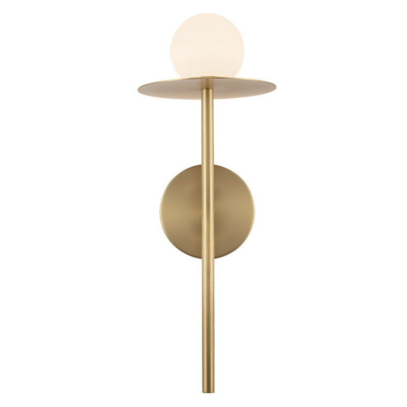Elixir 10-In Wall Sconce, Gold, 7 W, 16.13" H x 6" W x 6.38" D