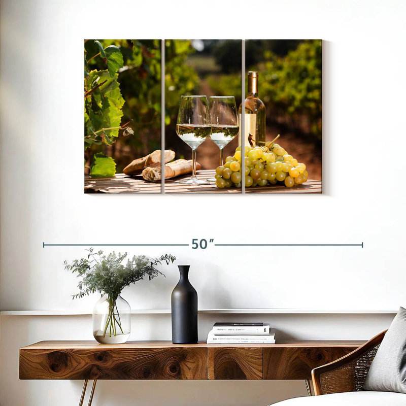 Yarlin pain et vin blanc, H 24 po x l 38 po