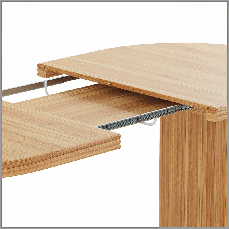 Table de salle à manger moderne à rallonge de 55,12 à 70,87 po avec rallonges amovibles, table de style Mid-Century moderne, convenant aux salles à manger, aux cuisines et aux salons, noyer naturel