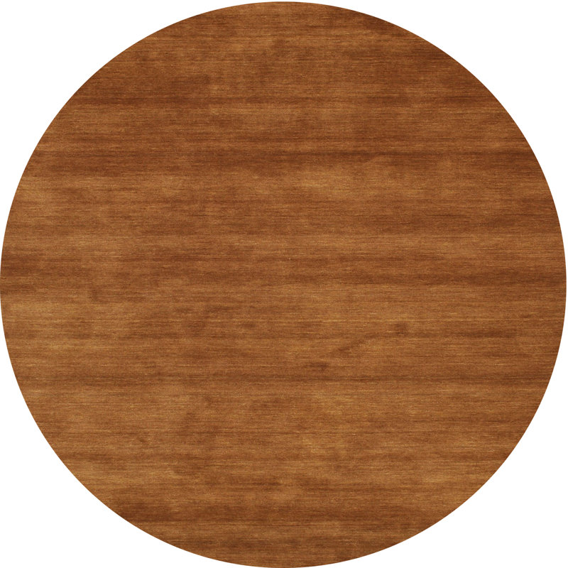 Tapis brun contemporain, Rond 3 pi