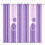 Ensemble 9 pièces de literie et de rideaux à motif géométrique mauve, couvre-lit matelassé rétro moderne avec 6 panneaux de fenêtre filtrant la lumière et 2 taies décoratives, couvre-lit en microfibre facile d'entretien, animaux de compagnie-131384279
