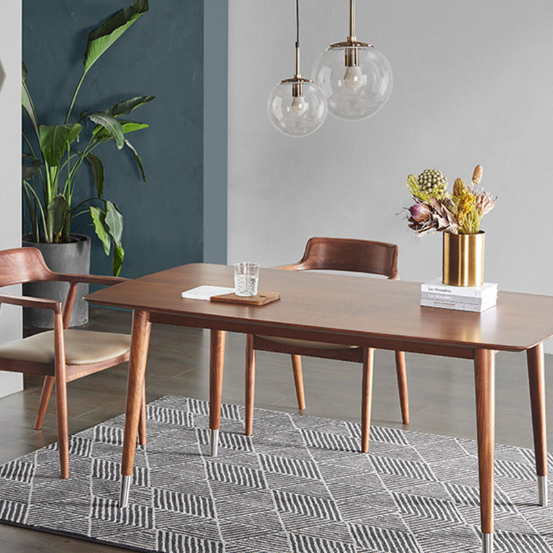 Table de salle à manger en noyer de style italien, H 29,52 po x L 86,61 po x l 37,79 po