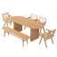 Table de salle à manger en bois massif moderne et moderne
Couleur du bois naturel