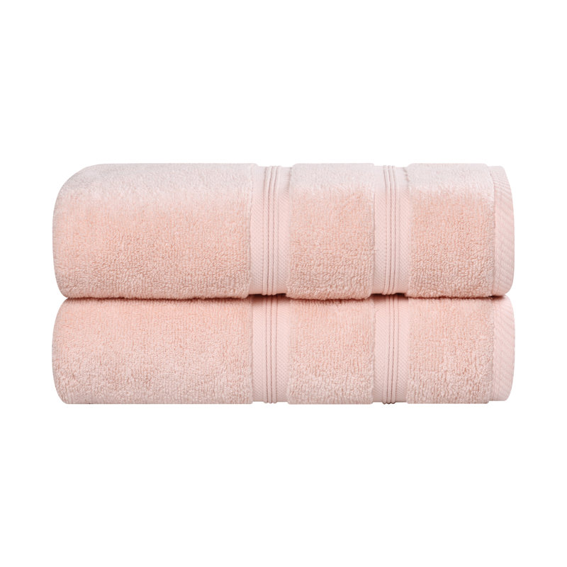 Smart Dry Zero Twist Cotton Medium Weight Bath Sheets, Peach