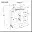 Meuble-lavabo de 30 po avec lavabo, armoire, tiroirs, pieds en bois massif, panneau de fibres à densité moyenne, patins réglables, finition blanche