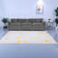 Spacieux canapé moderne en chenille surdimensionné 3 places pour le salon