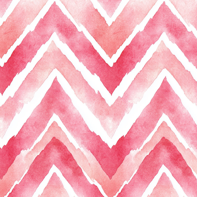 Décoration murale amovible en zigzag aquarelle