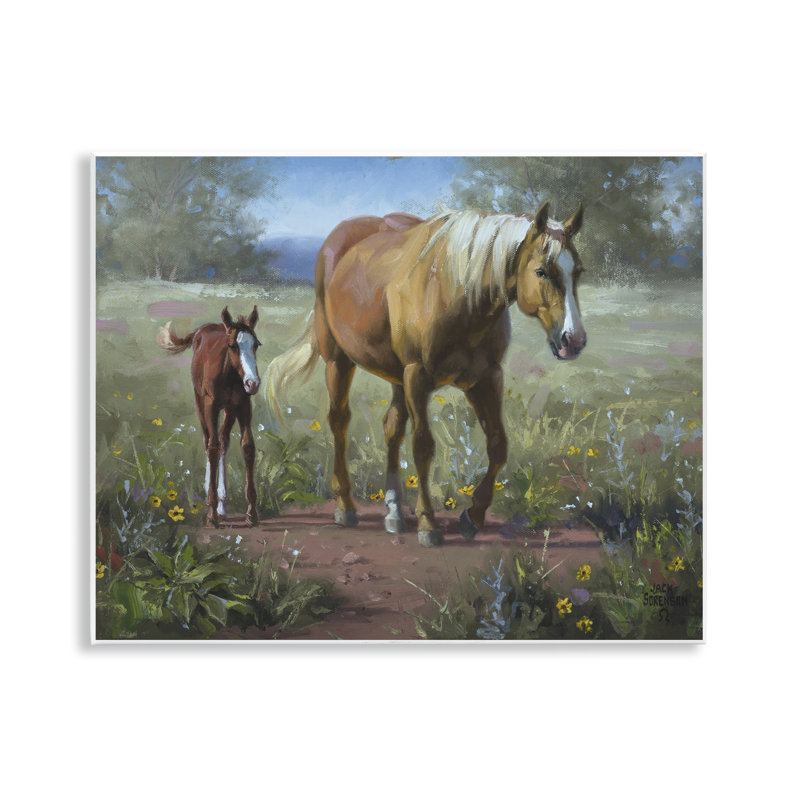 «Horse & Foal in Meadow», art mural par Jack Sorenson