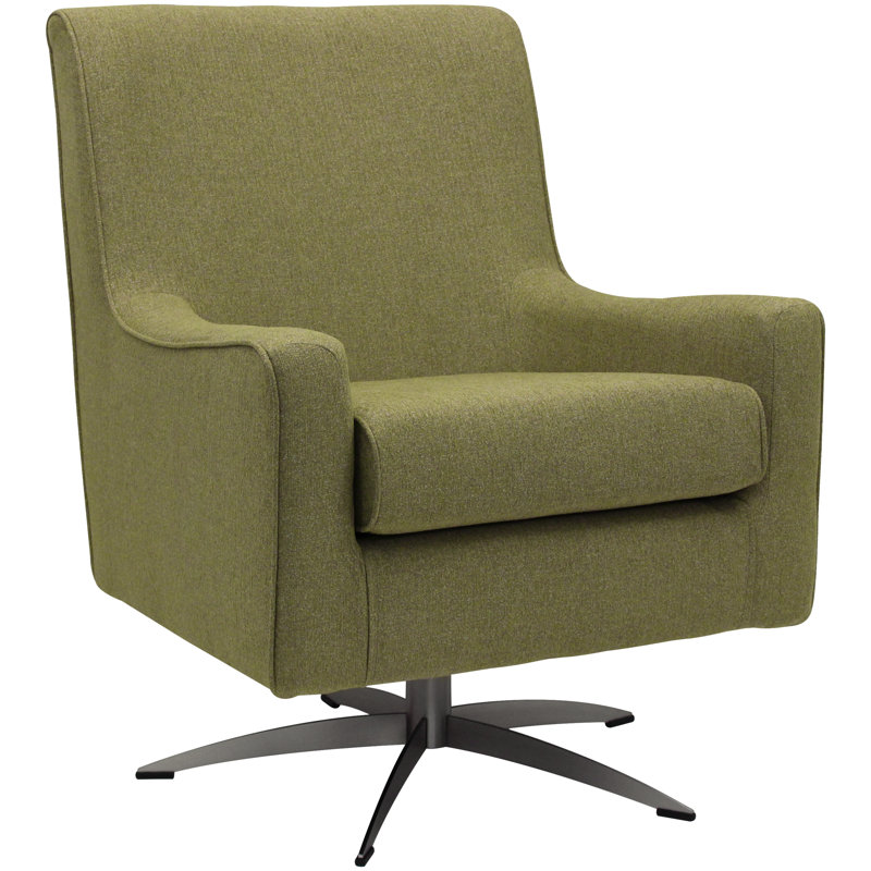 Basilina Upholstered Swivel Armchair, Terrace Green Polyester Blend
