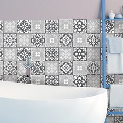 Walplus Andalu Light Grey Cement Spanish Wall Tile Sticker Set - 6 x 6 in - 24 Pieces at Nordstrom Rack