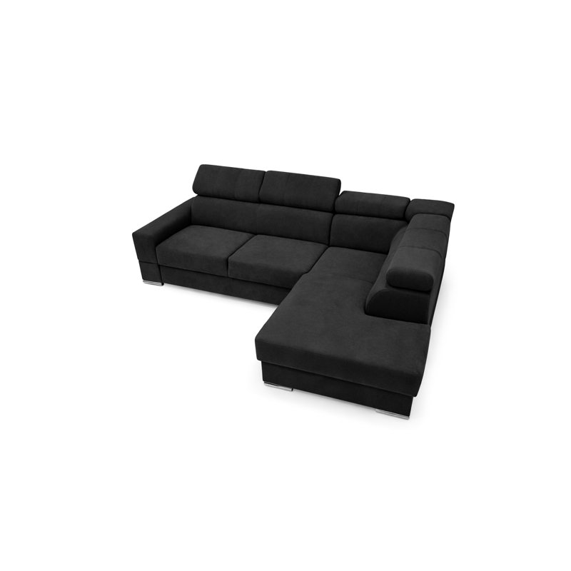 4 Seater Corner Sofa, Black