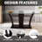 Modern 72 Inch Tempered Glass Dining Table With Curved Wood Base, No Chairs Included