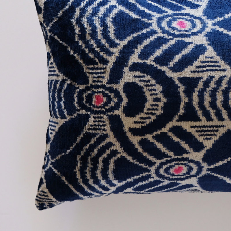 Frye Feather Throw Pillow, Ikat 19