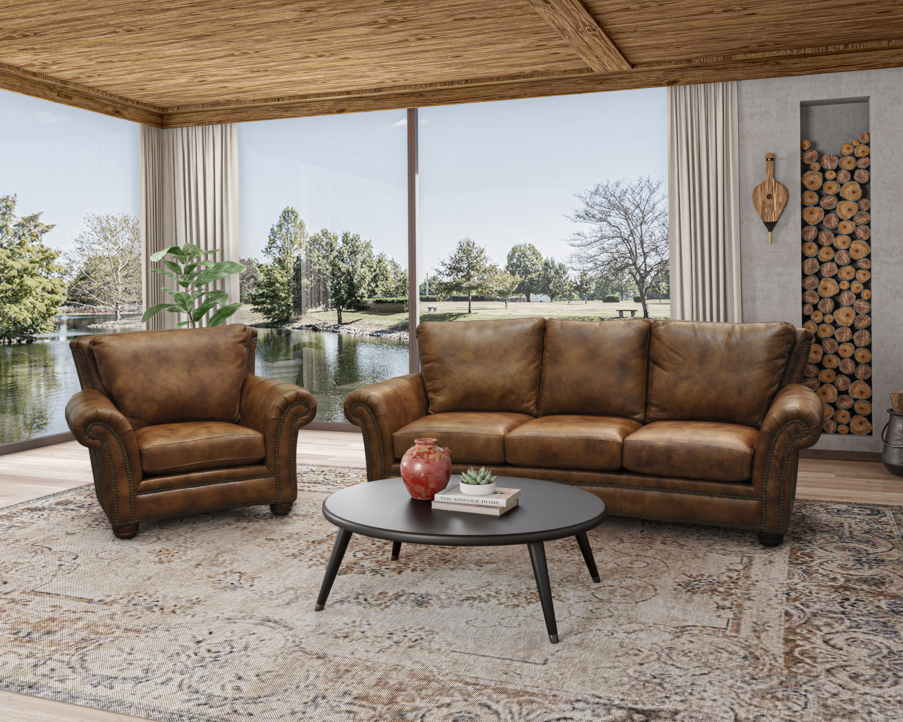 Williston 2 Piece Leather Living Room Set Wayfair Canada