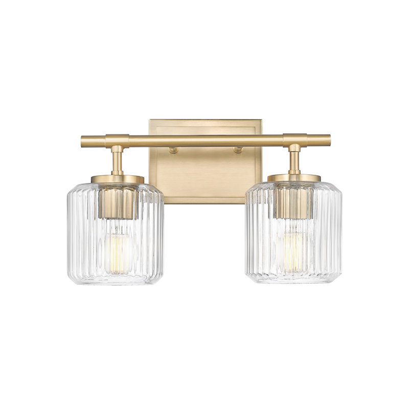 Braggs 2 Light Vanity, Brushed Gold