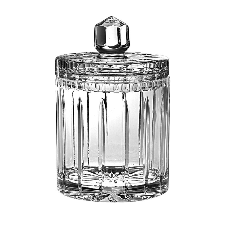 Mcnelly Crystal Jar, 7.13" H x 4.25" W