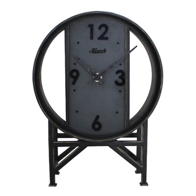 Quinton Analog Metal Quartz Movement / Crystal Tabletop Clock