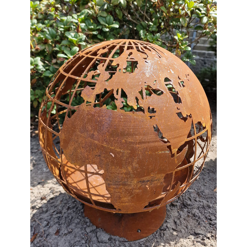 Charina Circle Steel Wood Burning Smokeless Outdoor Fireplace, 45cm H x 40cm W x 40cm D