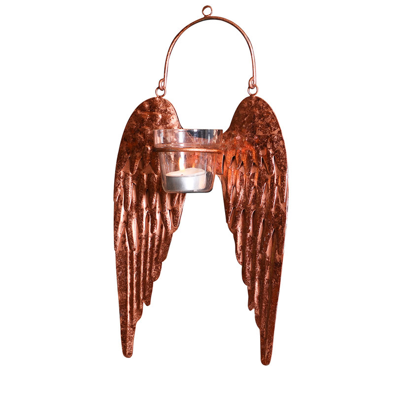 Metal Wall Votive Holder, Copper
