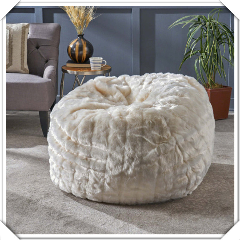 Fauteuil à billes moderne en fausse fourrure
