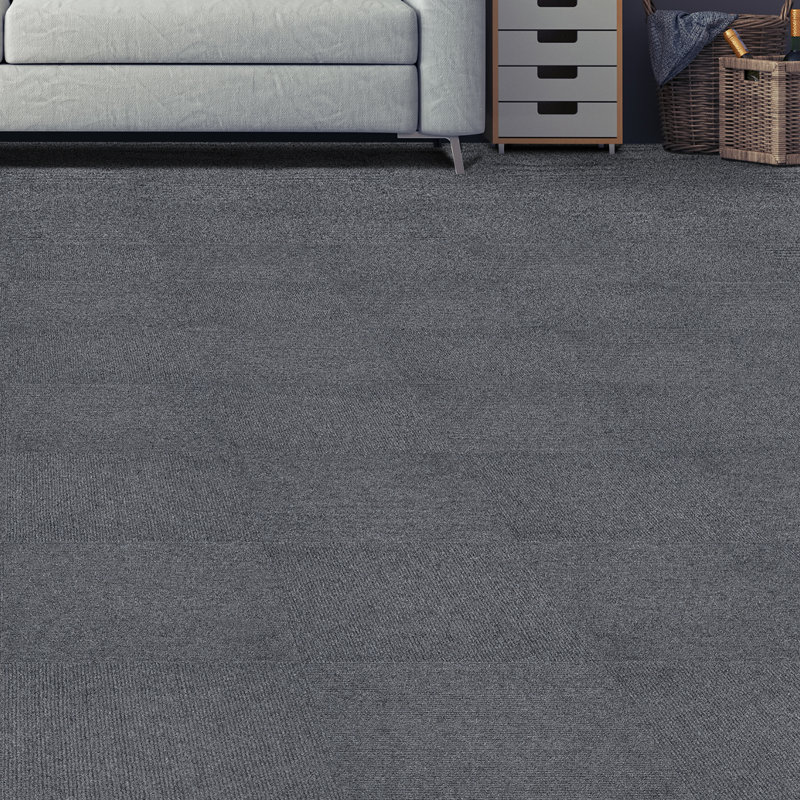 Dalle à tapis bouclée 12 po x 12 po Nexus, Fumée