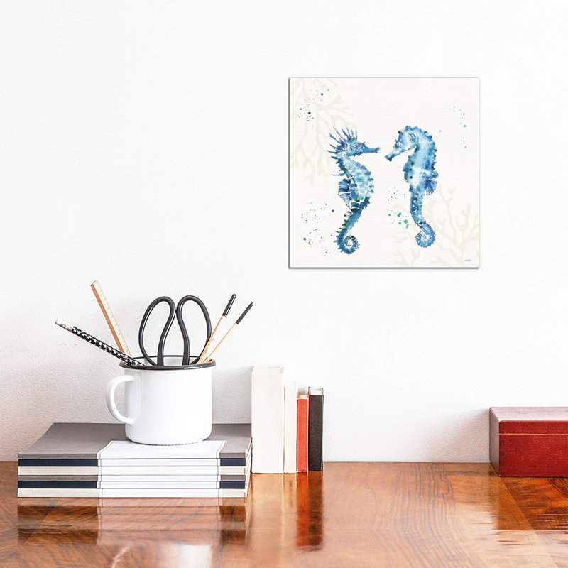 Deep Sea III No Words by Anne Tavoletti - Wrapped Canvas Painting, 30.48cm H x 30.48cm W x 1.91cm D