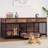 Wooden Double Dog Crate Furniture with Feeders-1101069960-1112564005