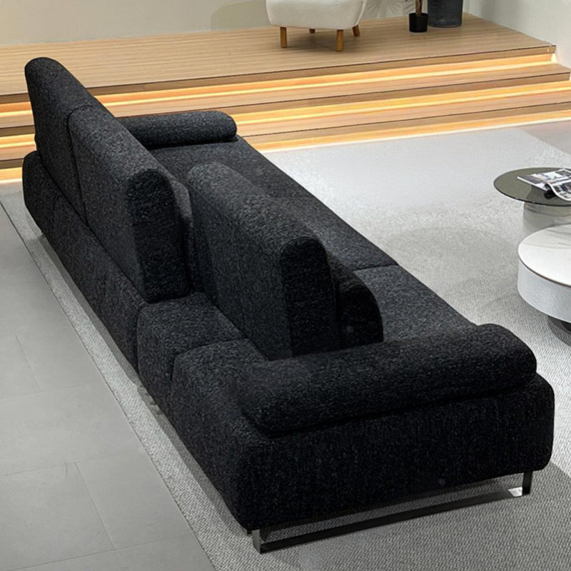 Linen Straight Adjustable Movable Back Sofa