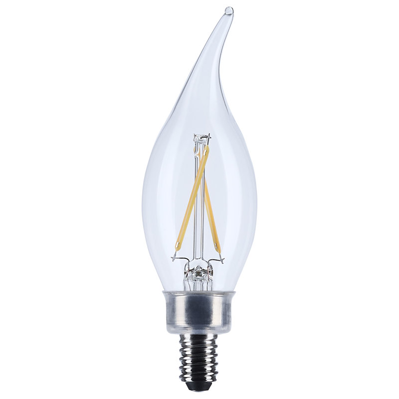 CA10 LED Candelabra Base Clear  CCT 120 Volt, 3000 Kelvins, 200 Lumens, 3 W