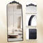 Miroir mural antique antique avec arche noire, 71 po x 30 po-826130028