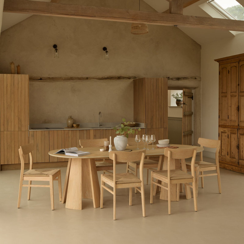 Oval Solid Wood Dining Table