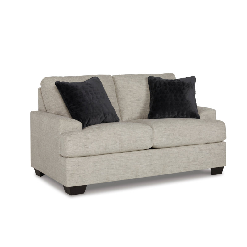 63" Chenille Pillow Top Arm Loveseat