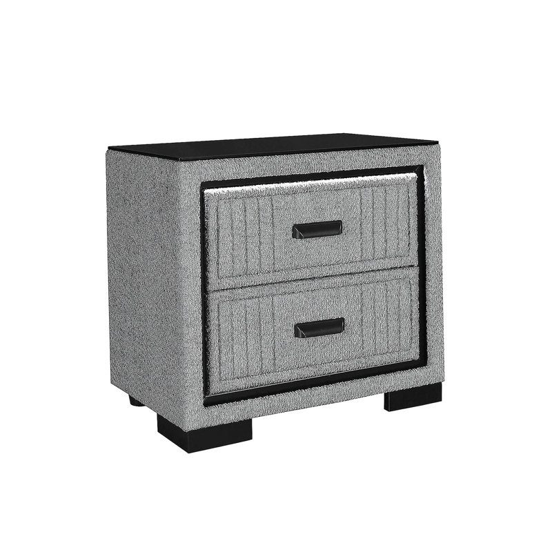 Table de chevet gris Isaiah