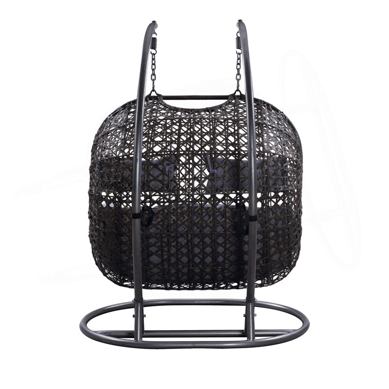 Chaise suspendue en osier et tissu Vasant