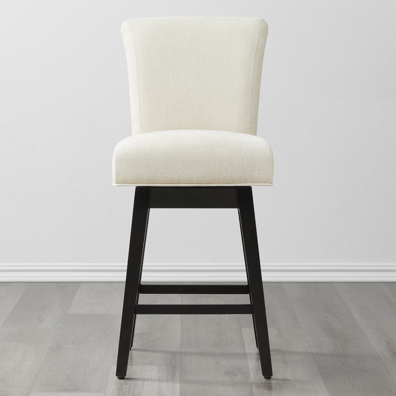 Alanys Swivel 26'' Counter Stool, Cream