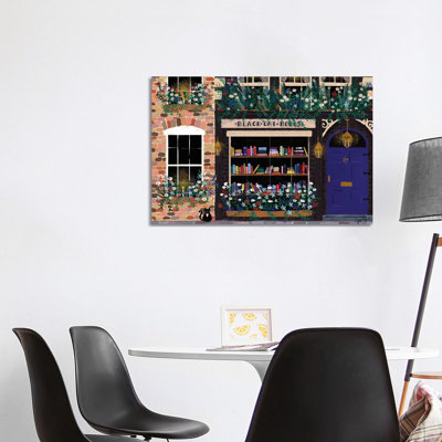 «Book Shop Front» par Joy Laforme - impression sur toile tendue
