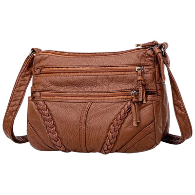 Nouveau sac en cuir 2023, sac de maman, sac à bandoulière à compartiments multiples pour dames, sac en cuir souple de grande capacité