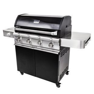 Barbecue au propane à 4 brûleurs Sabre, noir