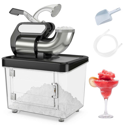 660LBS/H Commercial Ice Crusher with Dual Blades Safety On/Off Switch for Home
