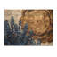 Fleurs bleues sur un toboggan en bois II - décoration murale en bois bleu-908384982