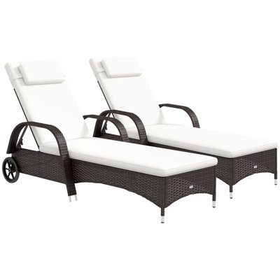Ashveen 78.75" Reclining Long Chaise Lounge Set with Cushions by Lark Manor