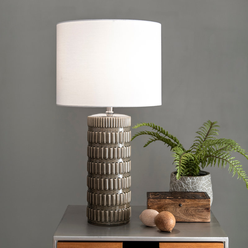 Khadija Ceramic Table Lamp, Gray
