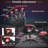 Hoffree Massage Ergonomic Gaming Chair with Bluetooth Speakers and RGB LED Lights-100105944