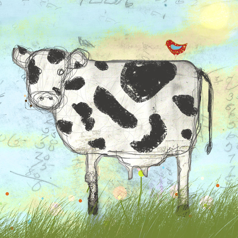 Moo Land by Ingrid Blixt - Wrapped Canvas Art Prints, 51cm H x 51cm W