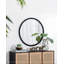 Miroir circulaire 32 po avec cadre perlé en métal