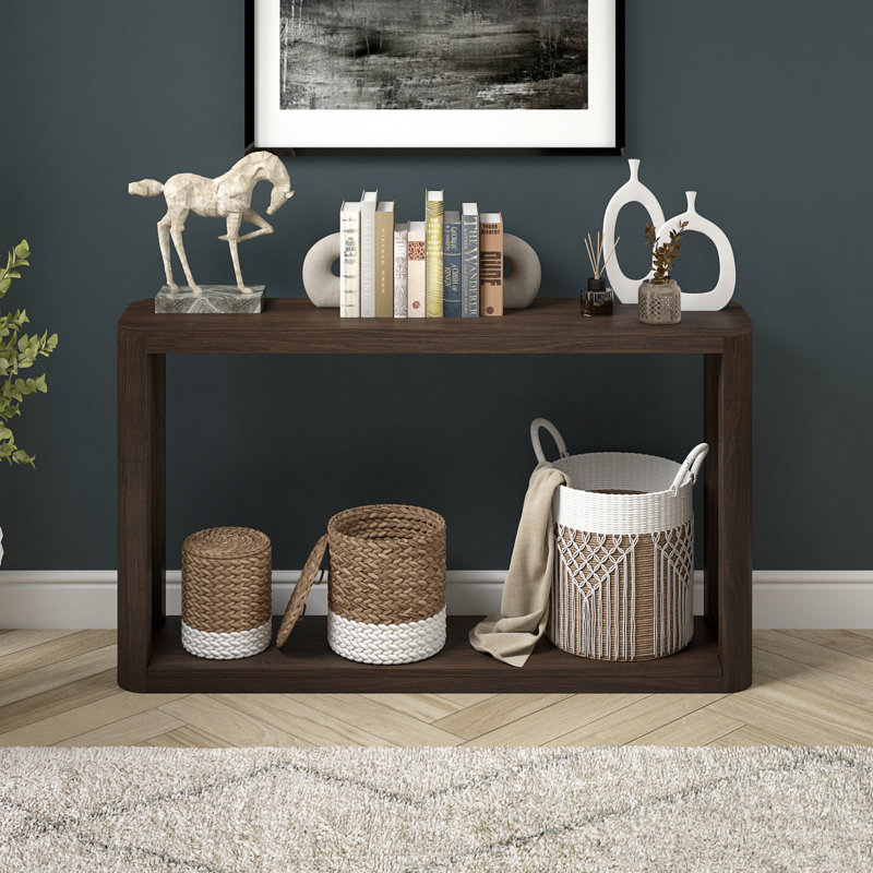 Kellan 52" Wide Rectangular Console Table, Alder Brown