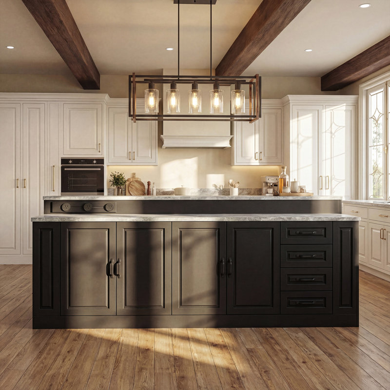 94.5"W Large Kitchen Island Double Side