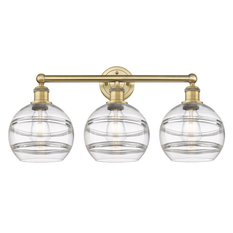Bienes 3 - Light Dimmable Vanity Light, Clear, Brushed Brass